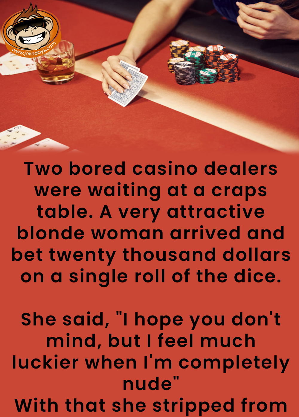 A Blonde Lady In Casino