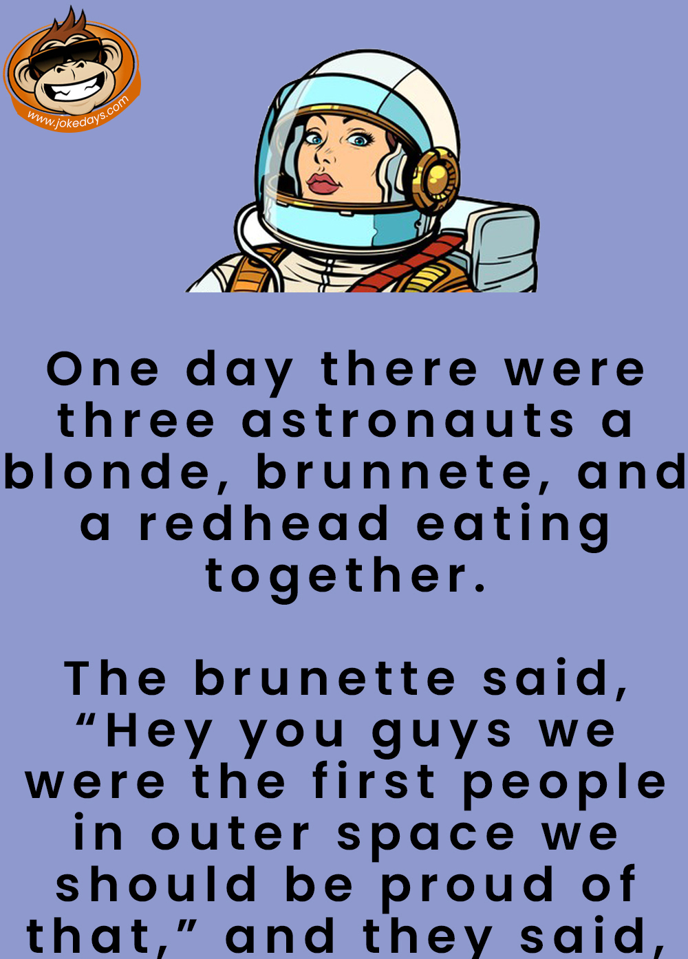 A Blonde Astronaut