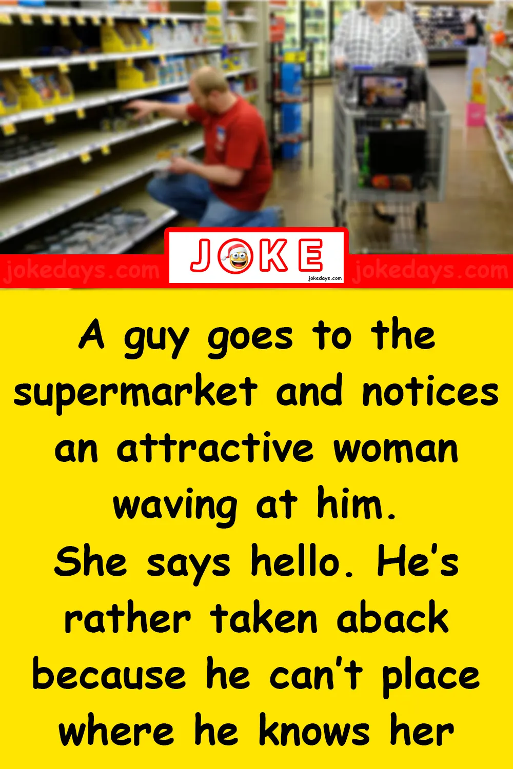 A guy goes to the supermarket