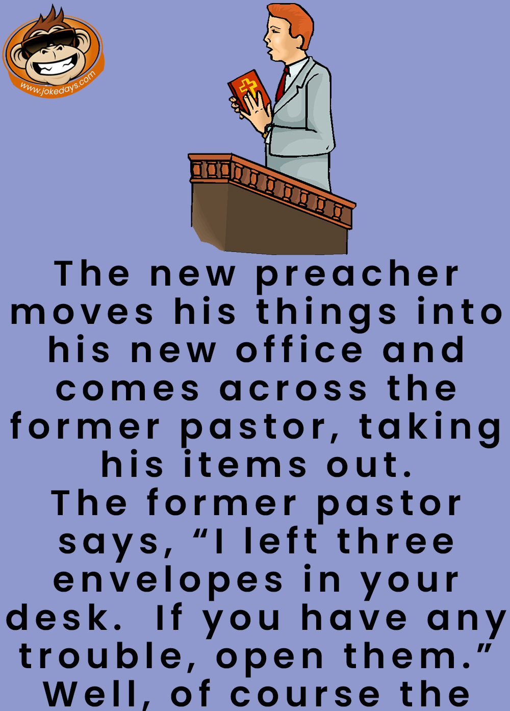 New Preacher And Three Envelopes